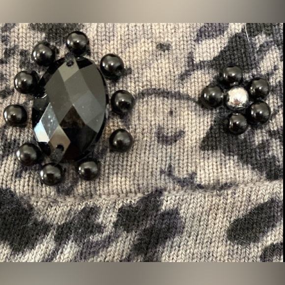 Jones of NY gray/blk snakeskin pattern sweater -Size Medium - Picture 8 of 10